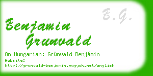 benjamin grunvald business card